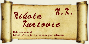 Nikola Kurtović vizit kartica